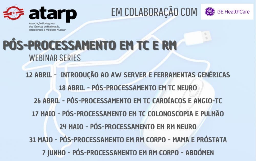 Webinar Series Pós-Processamento em TC e RM - mais de duas centenas e meia de inscritos