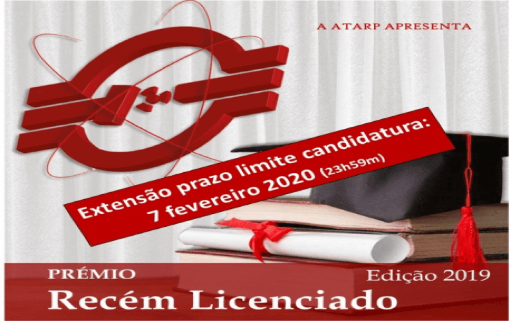 Prémio Recém Licenciado ATARP - extensão prazo candidatura